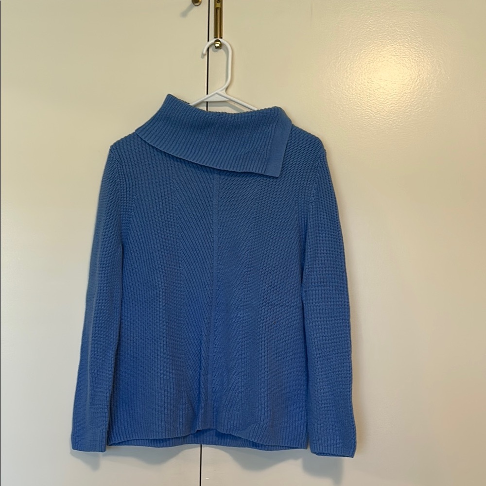Talbots Blue Cowl Neck Sweater